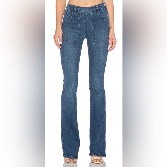 Frame Denim Cropped Le Flare de Francoise in Sunnyslope - Picture 4 of 16